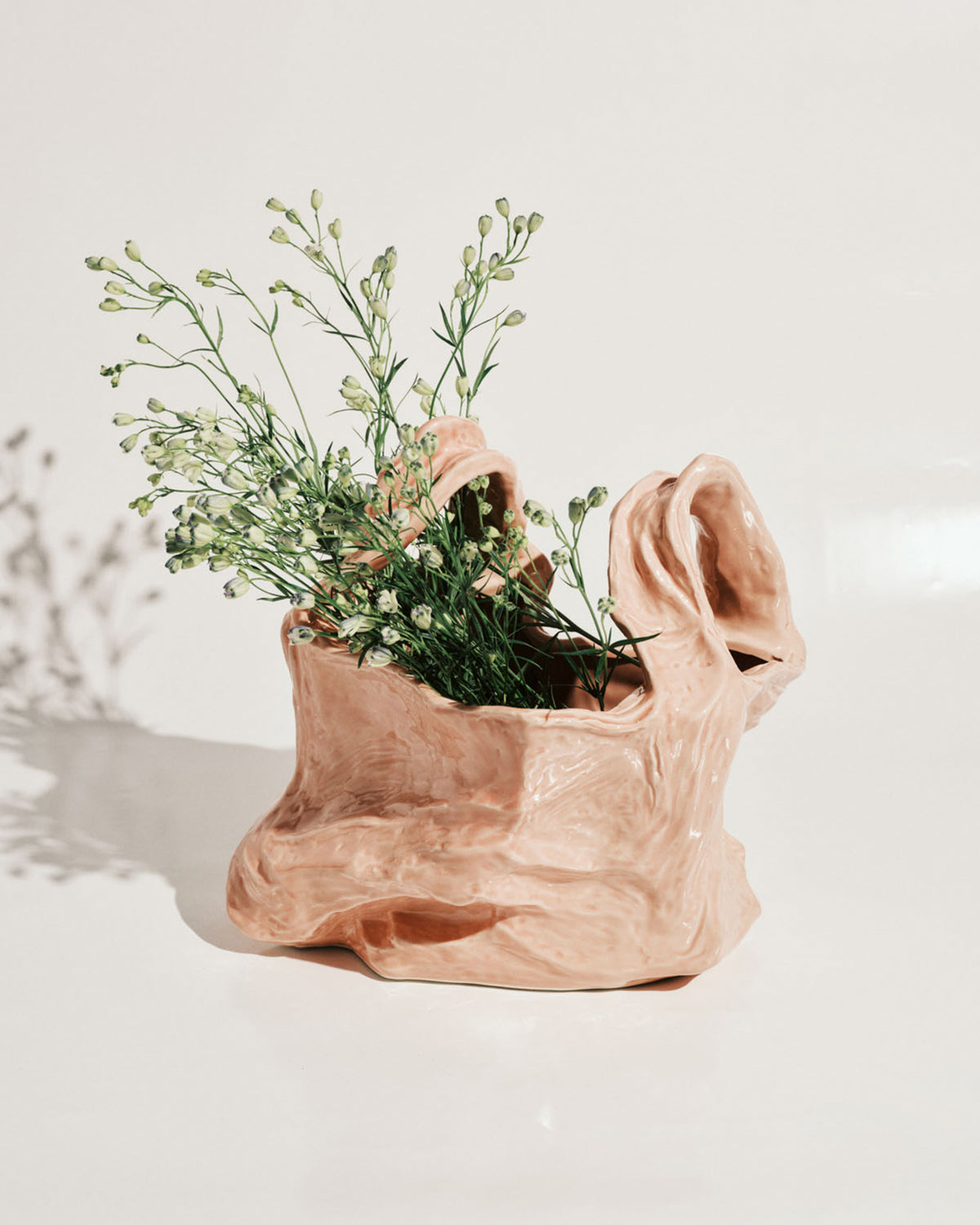 Vase en céramique rose 36x26x33cm Gala - Serax