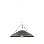 Pendant light in patinated brass steel and graphite 58x41cm Arcane - Troy Lighting