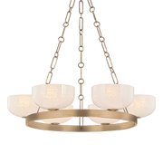 Suspension en acier laiton patiné 82x15cm Caelum - Troy Lighting