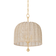Suspension en acier feuille d'or ancienne 39x51cm Lonnie - Troy Lighting