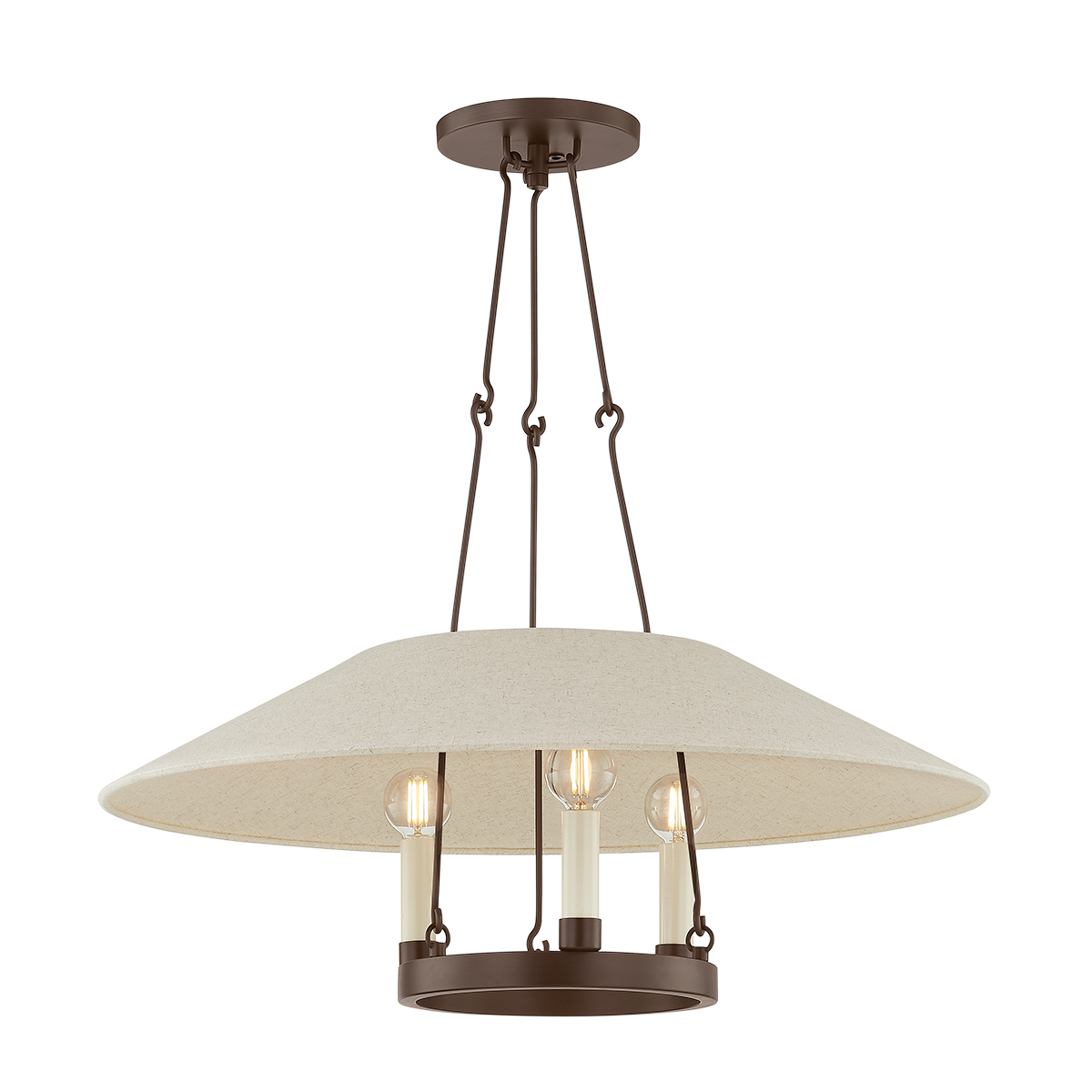 Suspension en lin bronze 64x25cm Archive - Troy Lighting