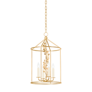 Lanterne en acier feuille d'or ancienne 39x66cm Adrienne - Troy Lighting