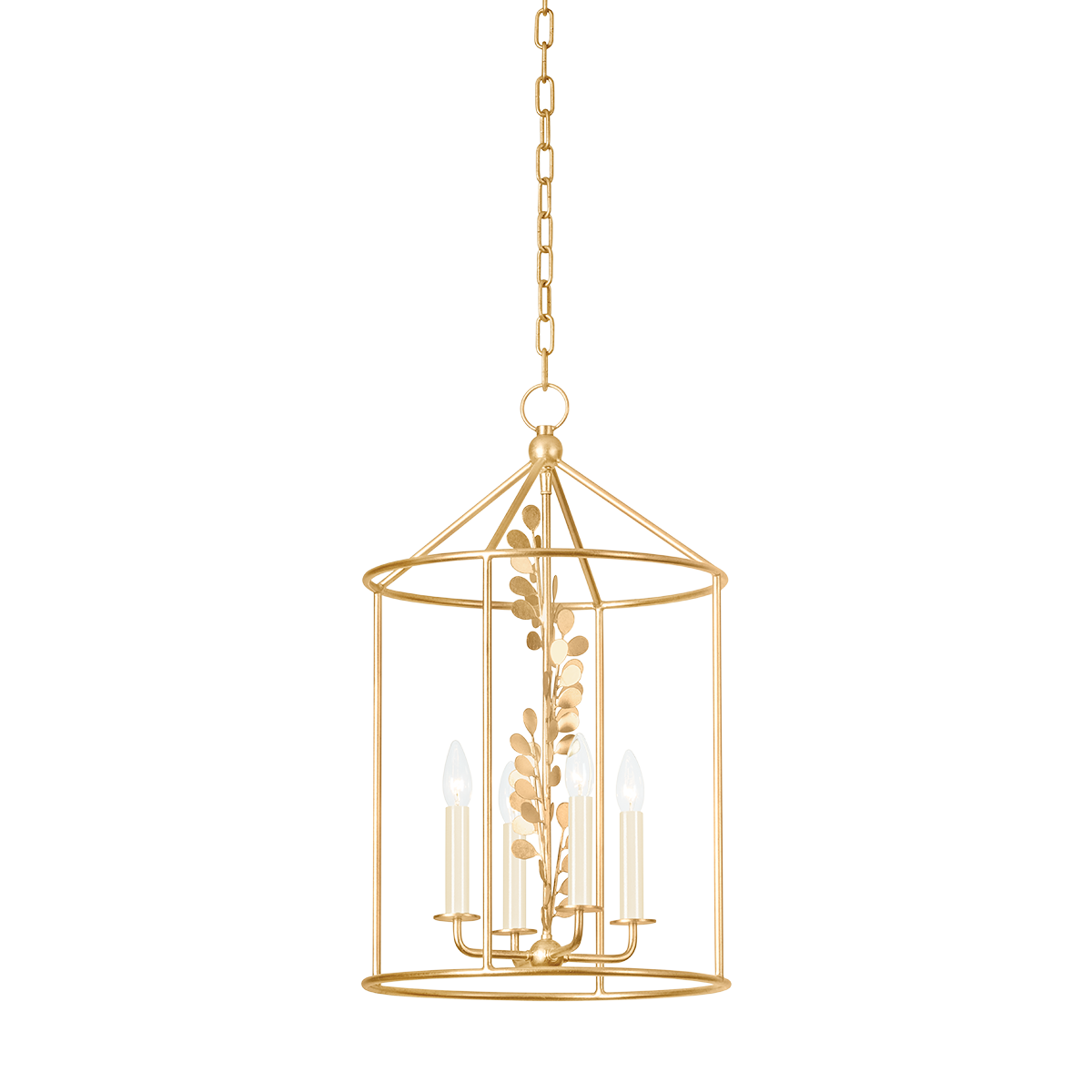 Lanterne en acier feuille d'or ancienne 39x66cm Adrienne - Troy Lighting