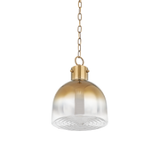 Suspension en acier laiton patiné 30x39cm Beryl - Troy Lighting