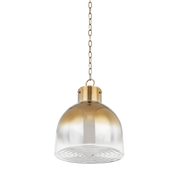 Suspension en acier laiton patiné 40x48cm Beryl - Troy Lighting