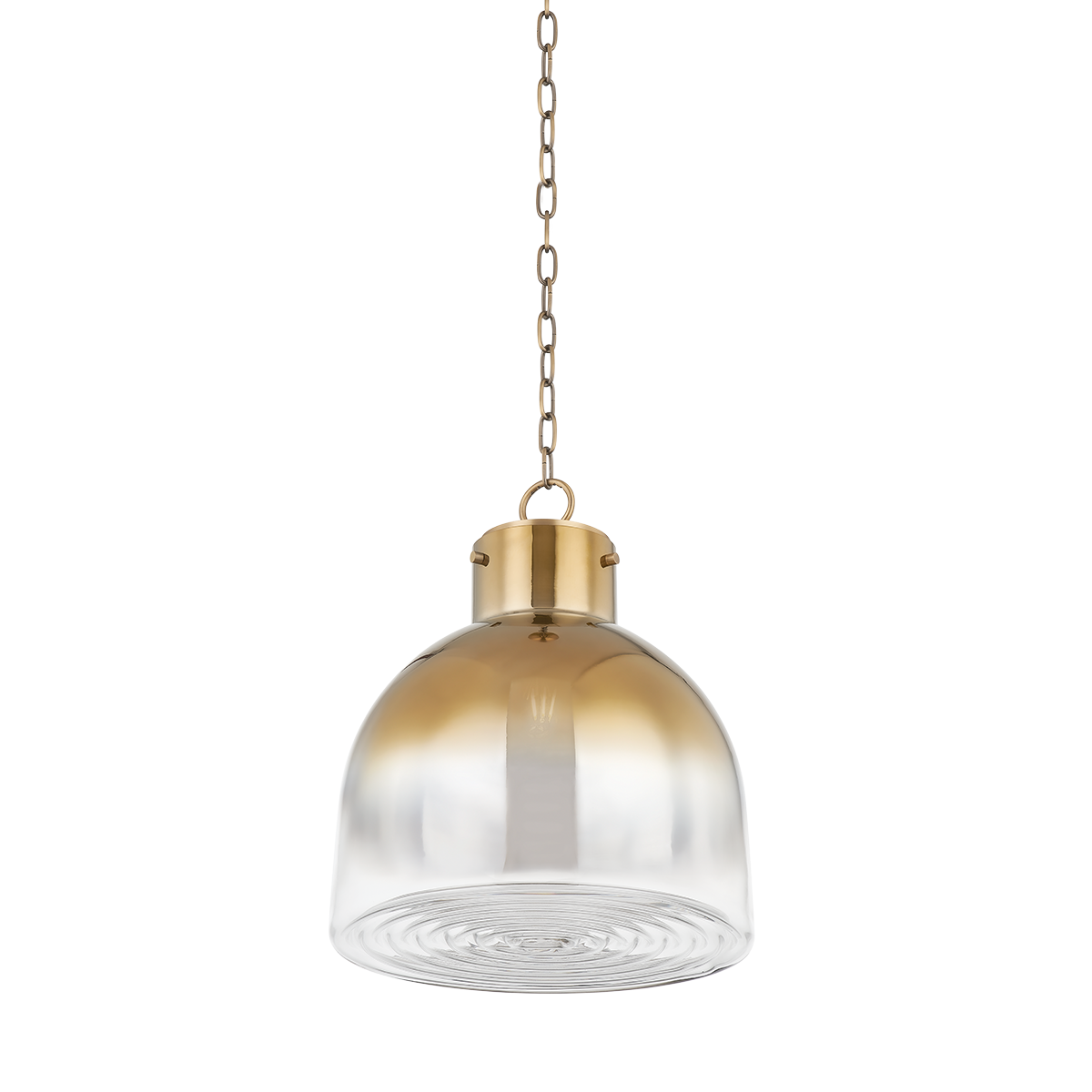 Suspension en acier laiton patiné 40x48cm Beryl - Troy Lighting