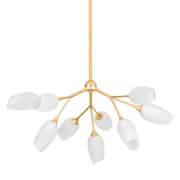 Suspension en fer feuille d'or ancienne 86x39cm Aldean - Troy Lighting