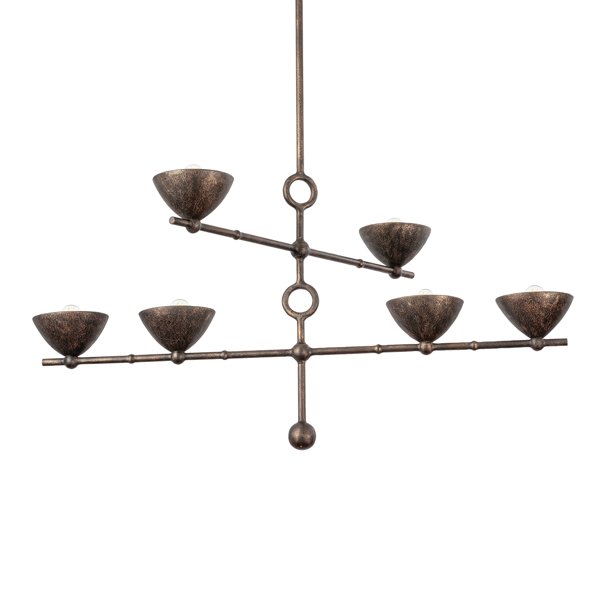 Suspension en fer or patiné noir 100x137x74cm Vishal - Troy Lighting