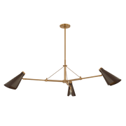 Suspension en acier laiton patiné et bronze 126x47cm Andersen - Troy Lighting