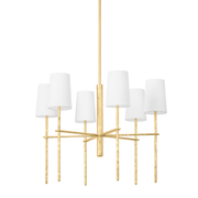 Suspension en acier feuille d'or ancienne 71x52cm River - Troy Lighting