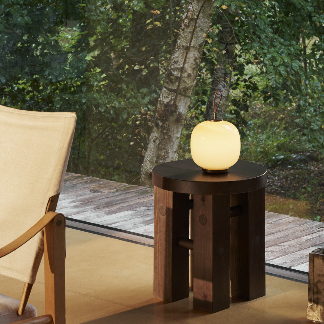 Lampada portatile in ottone e vetro soffiato giallo pallido lucido VL 45 RADIOHUS - Louis Poulsen