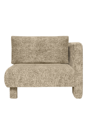Modulo angolare divano con bracciolo in velluto Poppy Beige e Nero R Dase - Ferm Living
