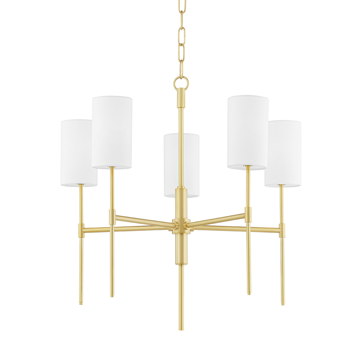 Suspension en acier laiton vieilli 61x62cm Olivia - Mitzi