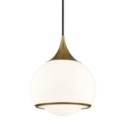 Suspension en acier laiton vieilli 25x29cm Reese - Mitzi