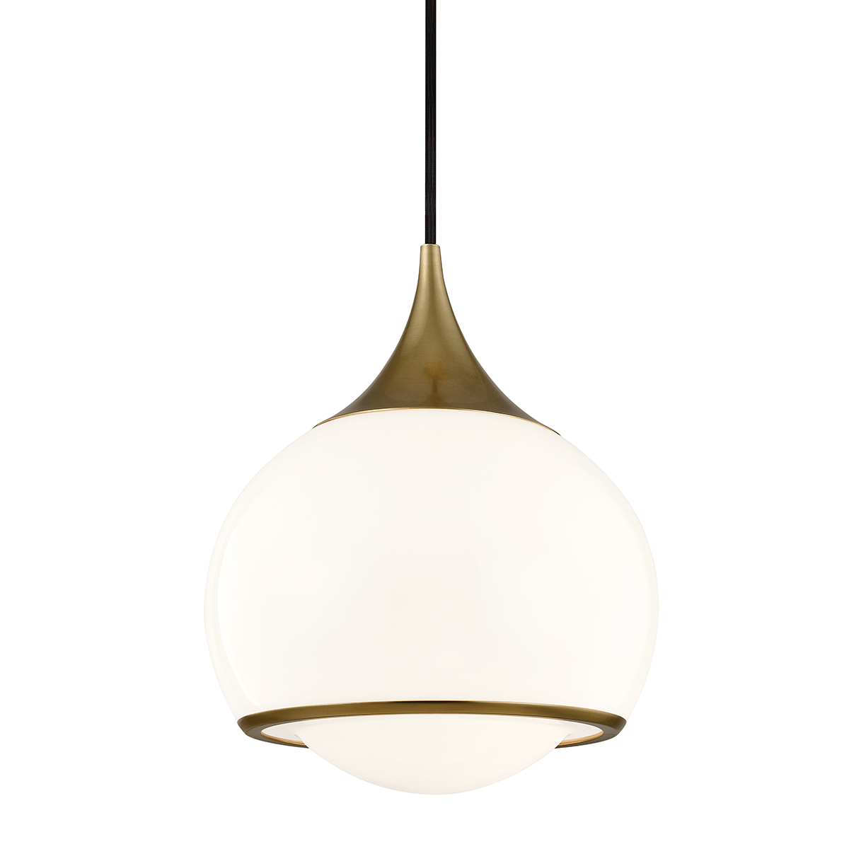 Suspension en acier laiton vieilli 25x29cm Reese - Mitzi