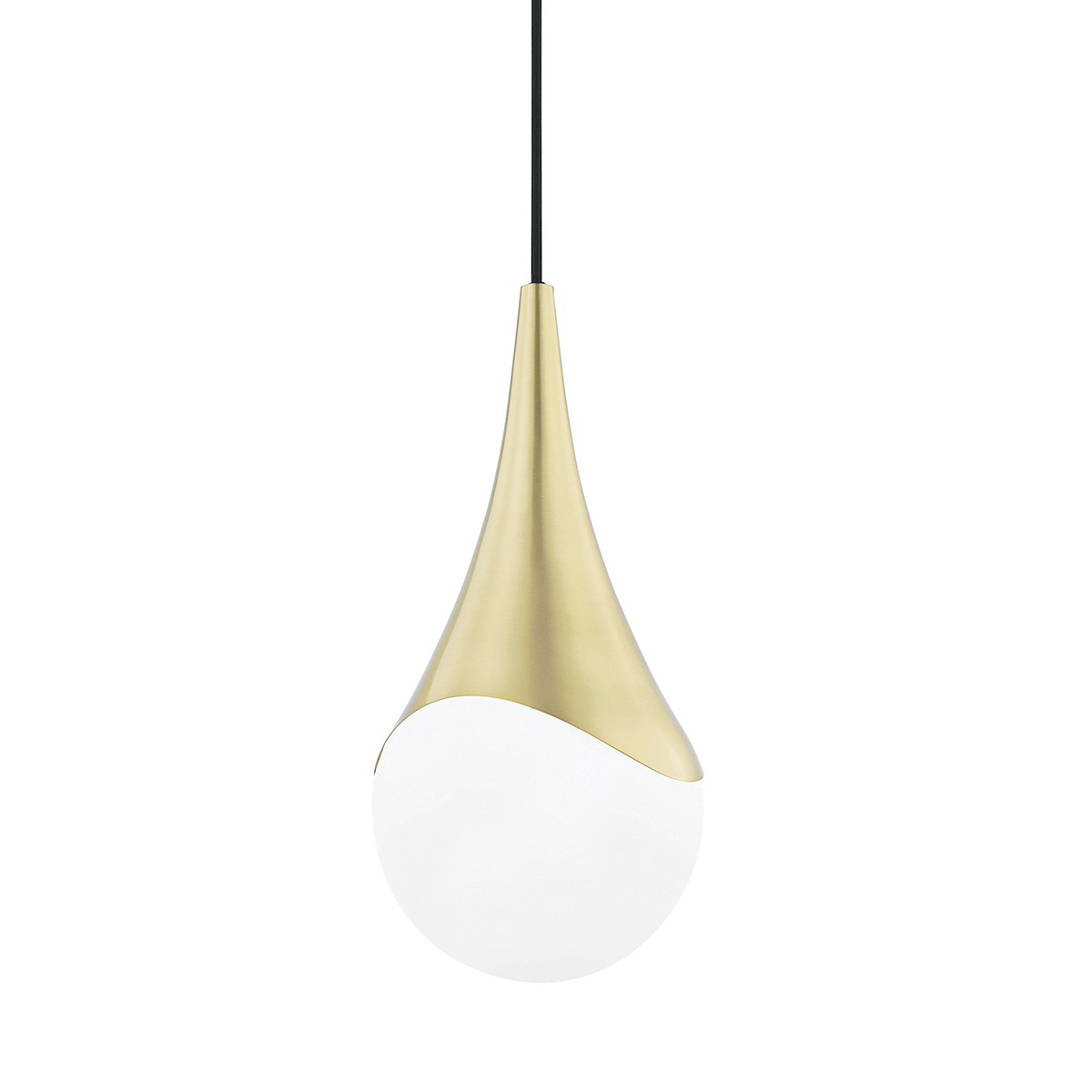 Suspension en acier laiton vieilli 19x41cm Ariana - Mitzi