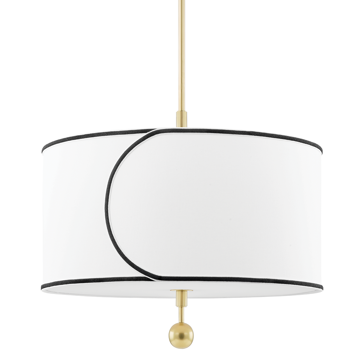 Suspension en acier laiton vieilli 61x50cm Zara - Mitzi