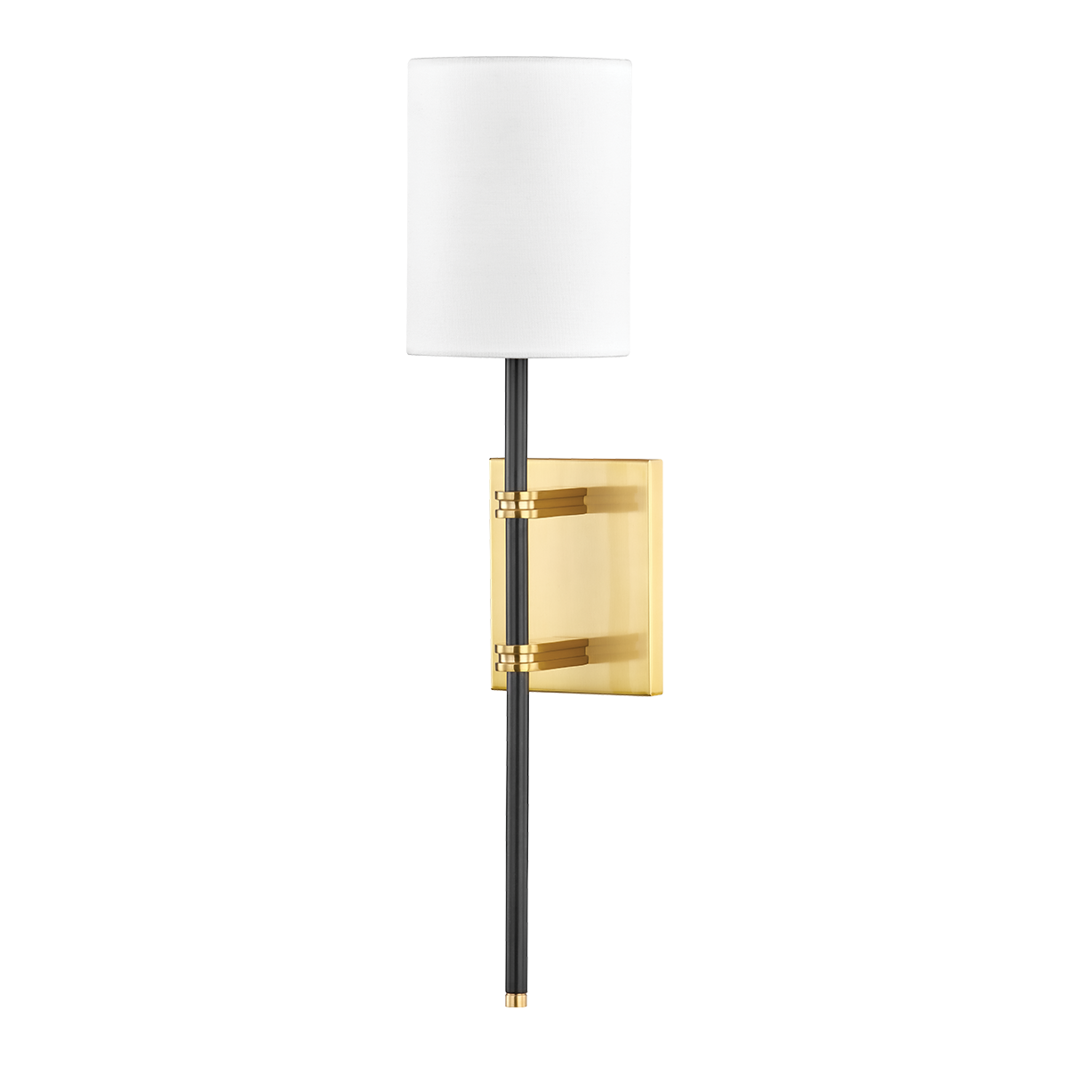 Wall sconce in steel, aged brass and antique bronze 12x52cm Denise - Mitzi