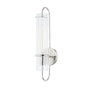 Wall sconce in polished nickel steel 12x51cm Beck - Mitzi