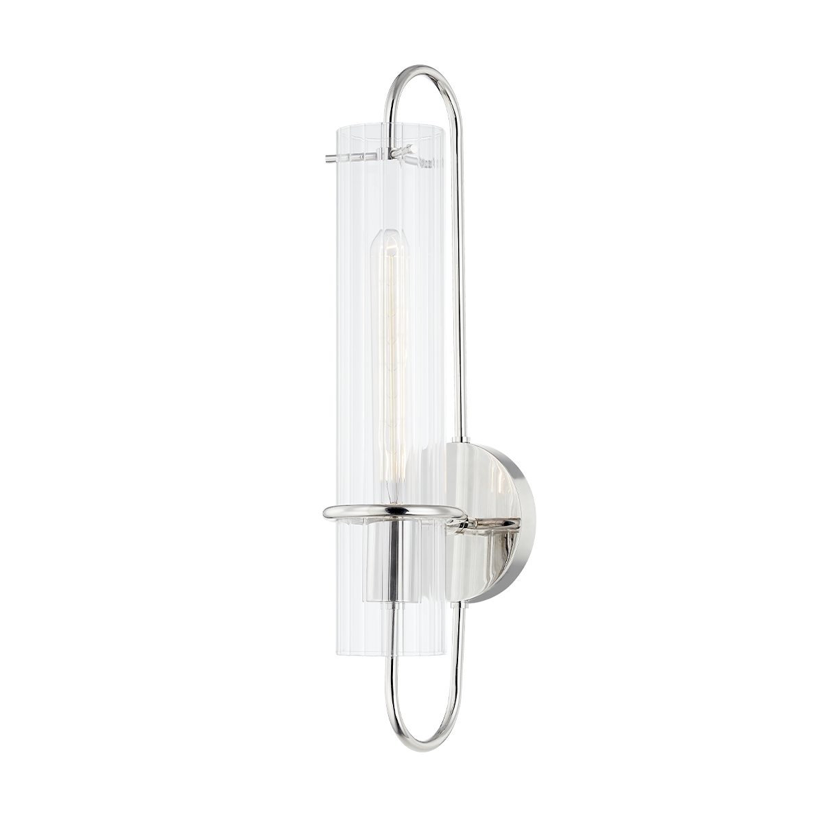 Wall sconce in polished nickel steel 12x51cm Beck - Mitzi