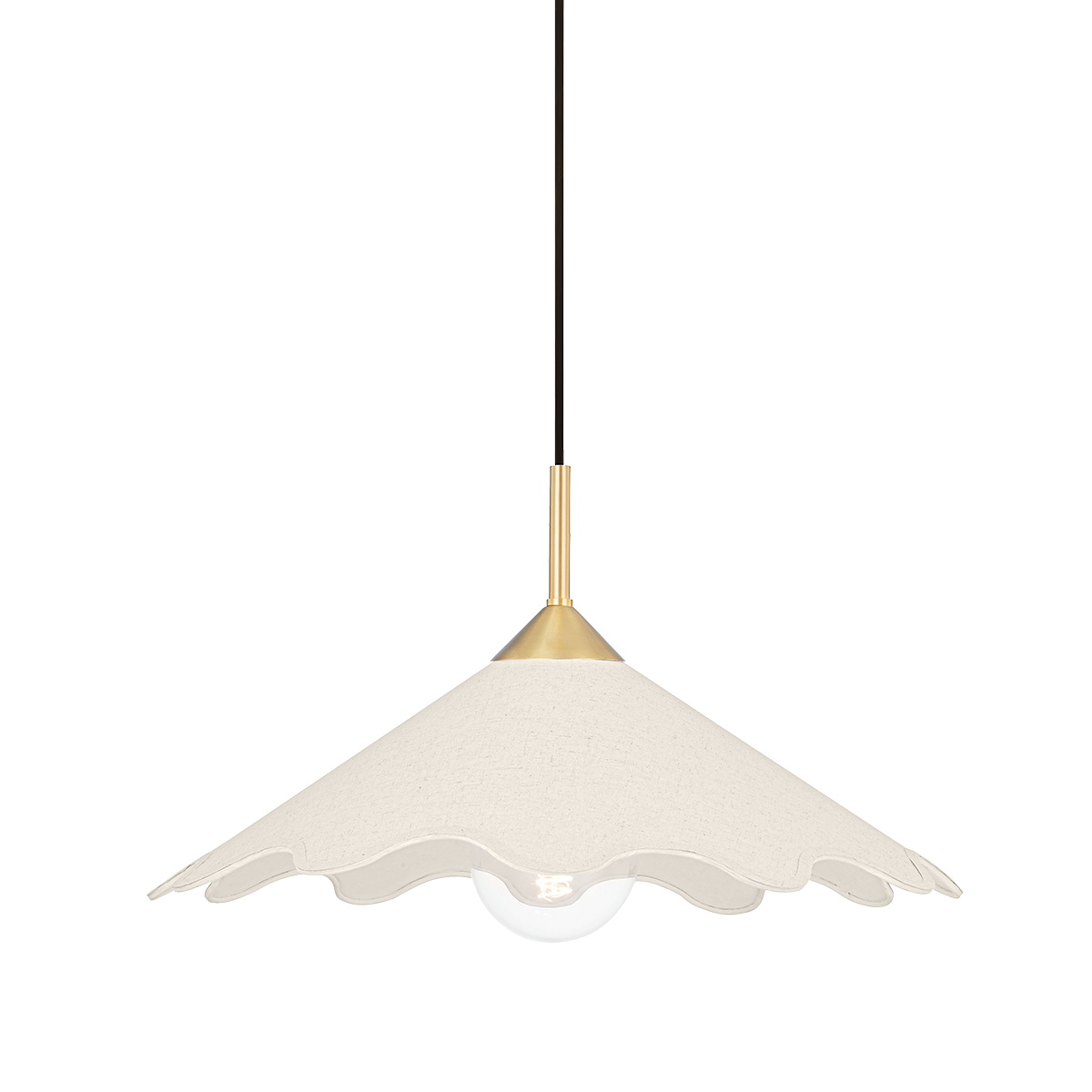 Suspension en acier laiton vieilli 57x32cm Sodsai - Mitzi