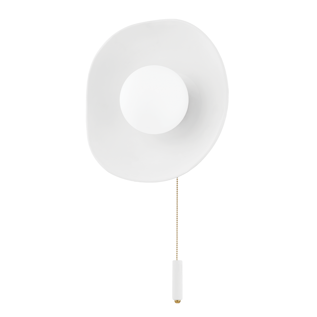 Wall light ceramic aged brass 30x30cm Bacia - Mitzi