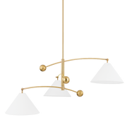 Suspension en acier laiton vieilli 140x55cm Birdie - Mitzi