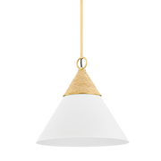 Suspension en acier laiton vieilli 46x37cm Mica - Mitzi