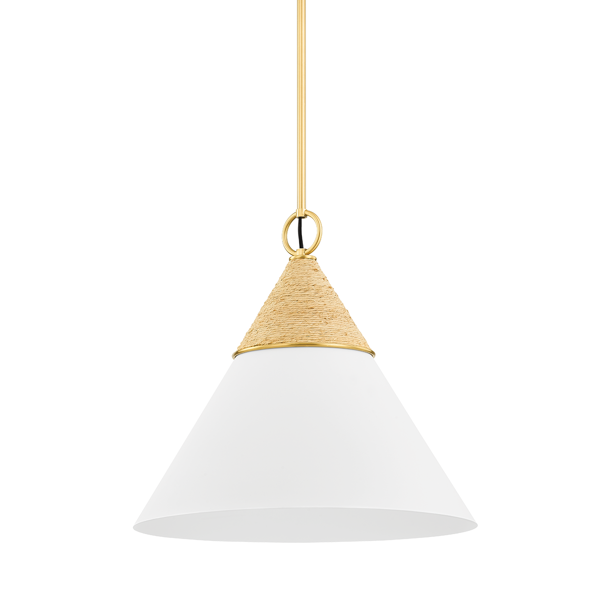 Suspension en acier laiton vieilli 46x37cm Mica - Mitzi