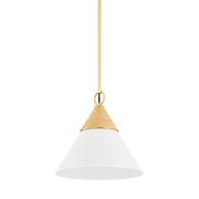 Suspension en acier laiton vieilli 33x32cm Mica - Mitzi