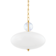 Suspension en verre laiton vieilli 38x37cm Viviana - Mitzi