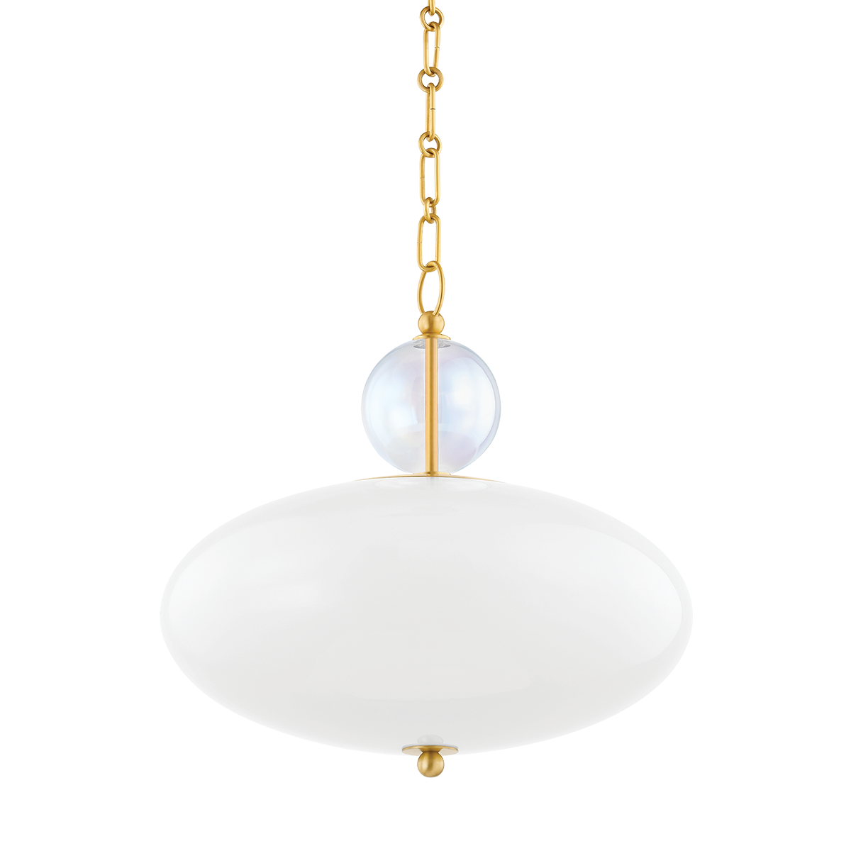 Suspension en verre laiton vieilli 38x37cm Viviana - Mitzi