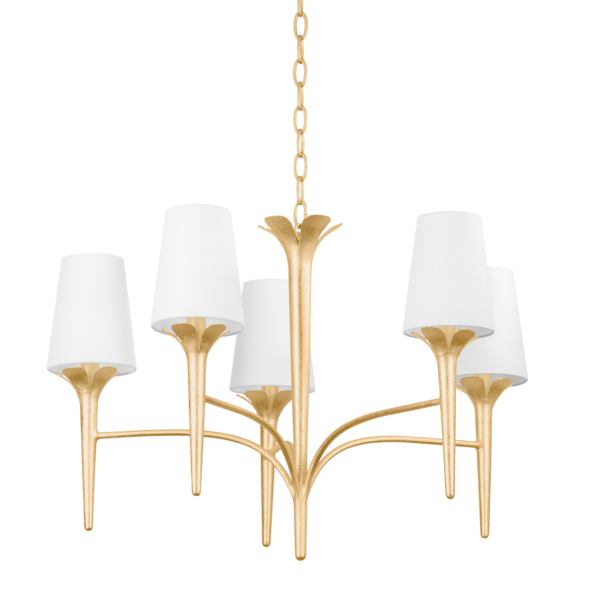 Suspension en fer feuille d'or 77x50cm Emily - Mitzi