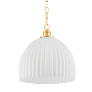 Suspension en acier laiton vieilli 36x37cm Hillary - Mitzi