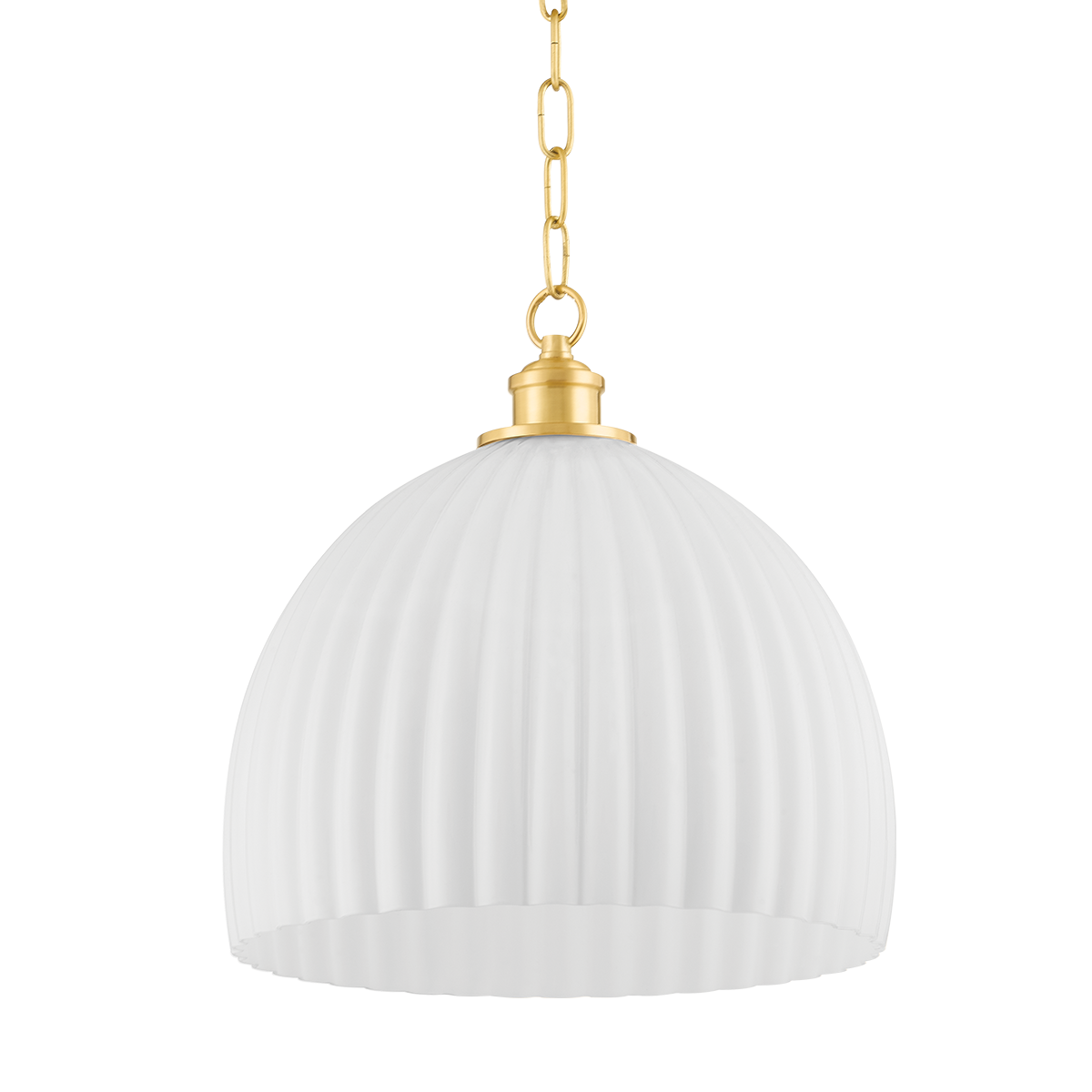 Suspension en acier laiton vieilli 36x37cm Hillary - Mitzi