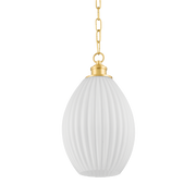Suspension en acier laiton vieilli 23x39cm Hillary - Mitzi