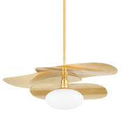 Suspension en acier feuille d'or ancienne 76x24cm Allida - Mitzi