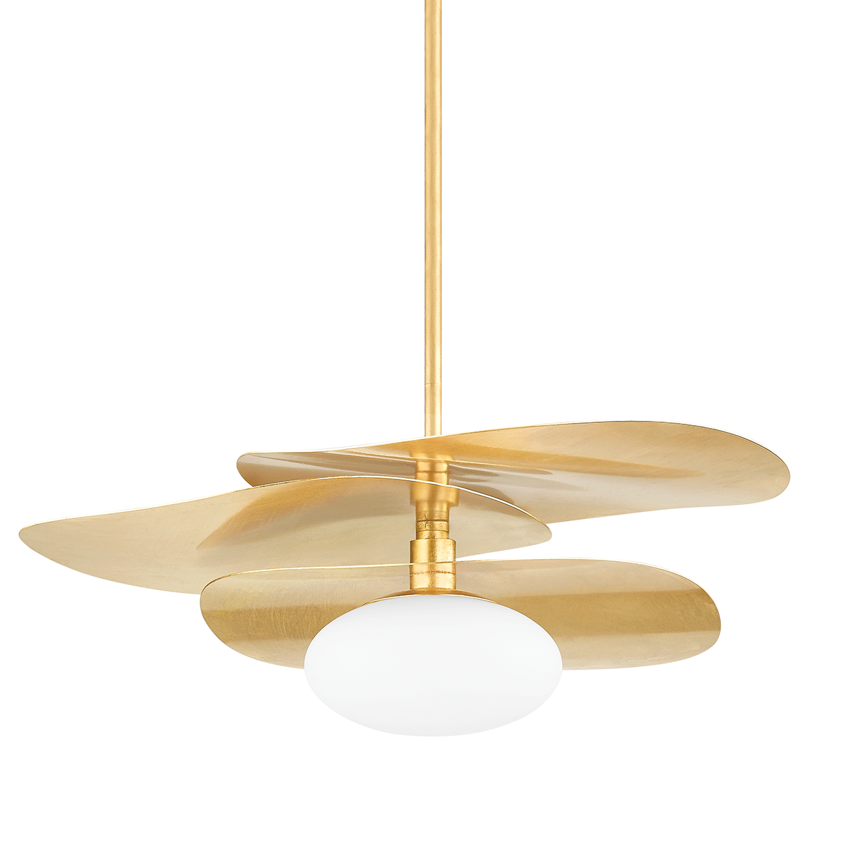 Suspension en acier feuille d'or ancienne 76x24cm Allida - Mitzi