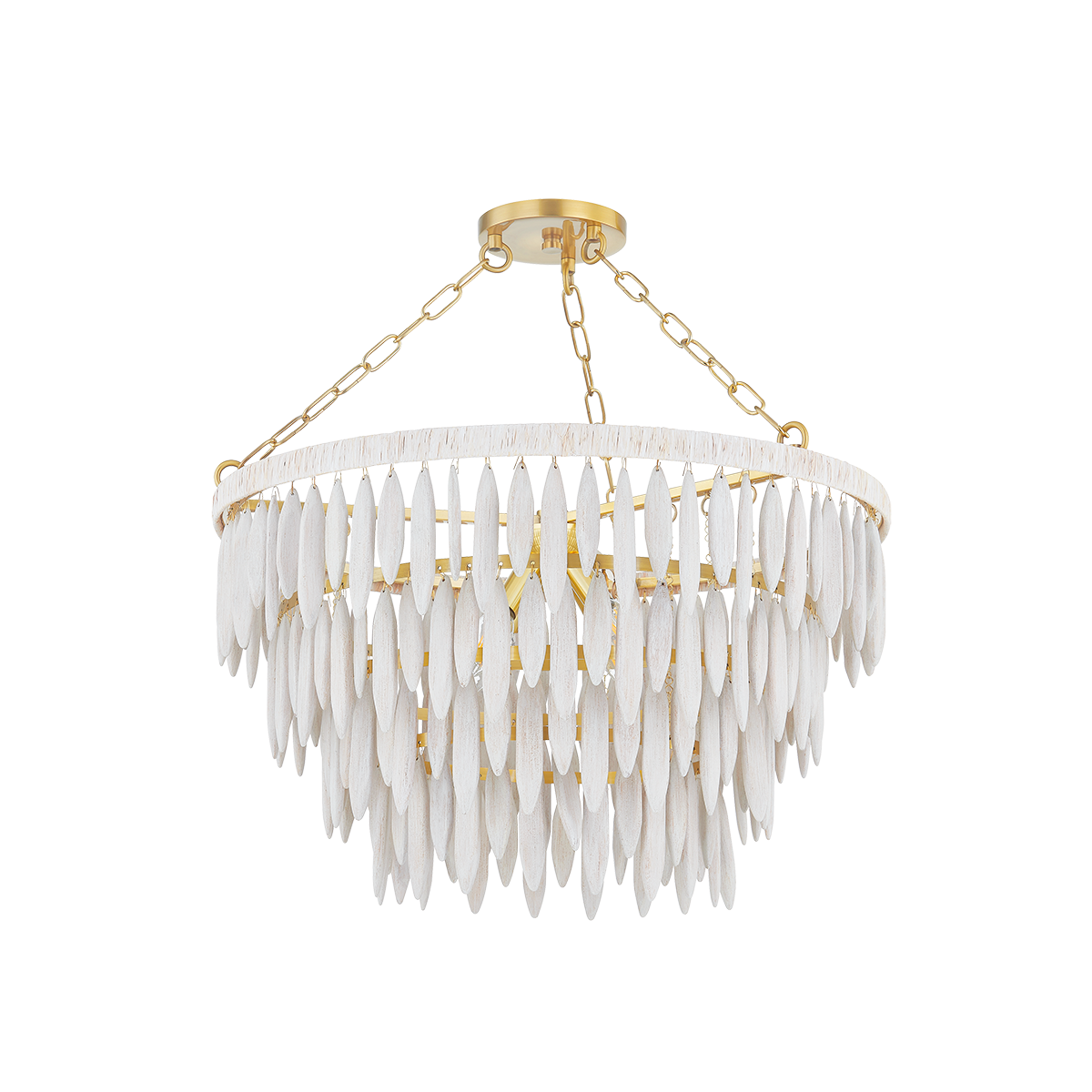 Suspension en acier laiton vieilli 61x39cm Tiffany - Mitzi