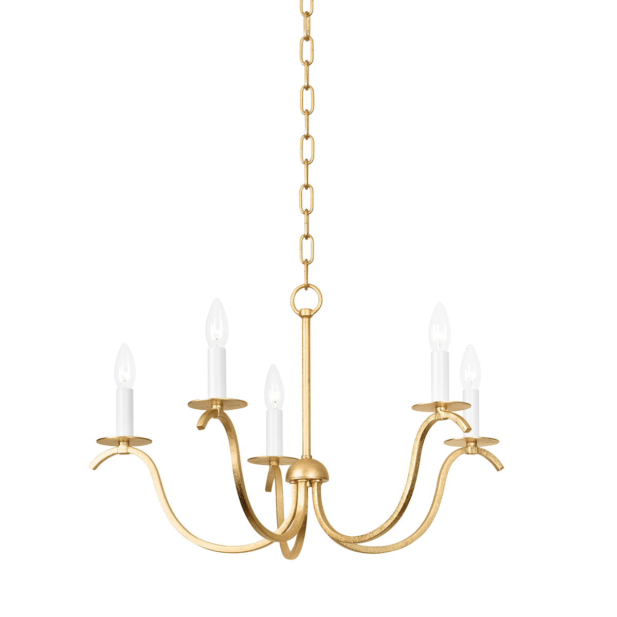 Suspension en fer feuille d'or 65x38cm Jaclin - Mitzi