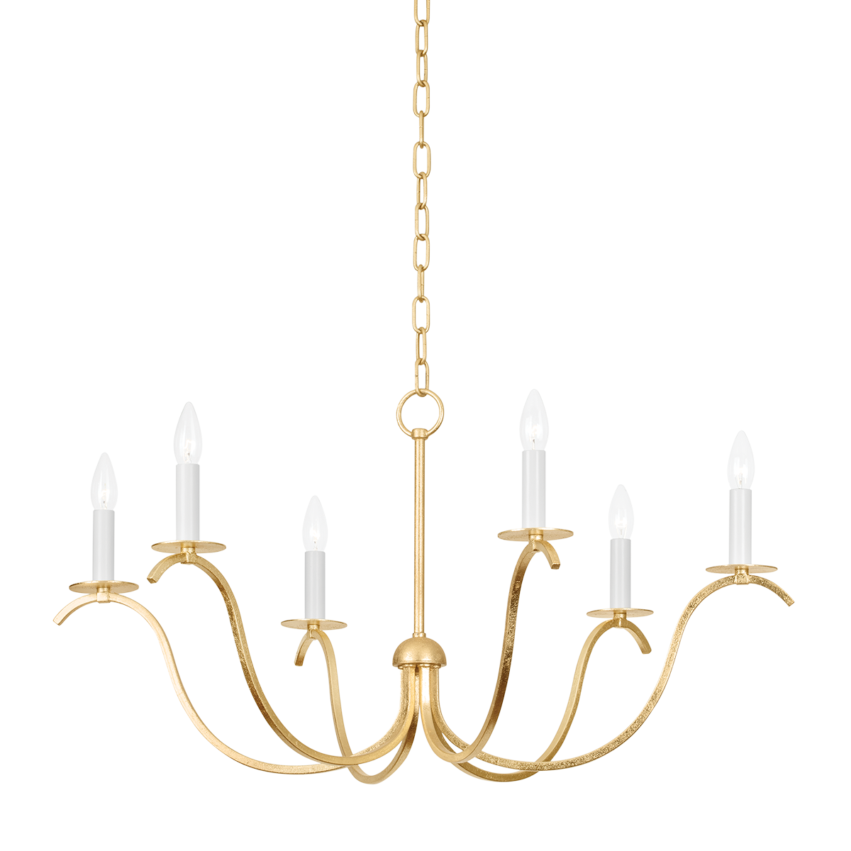 Suspension en fer feuille d'or 88x46cm Jaclin - Mitzi