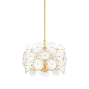 Suspension en acier laiton vieilli 40x32cm Zoella - Mitzi