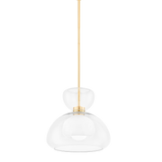 Suspension en acier laiton vieilli 30x28cm Cortney - Mitzi