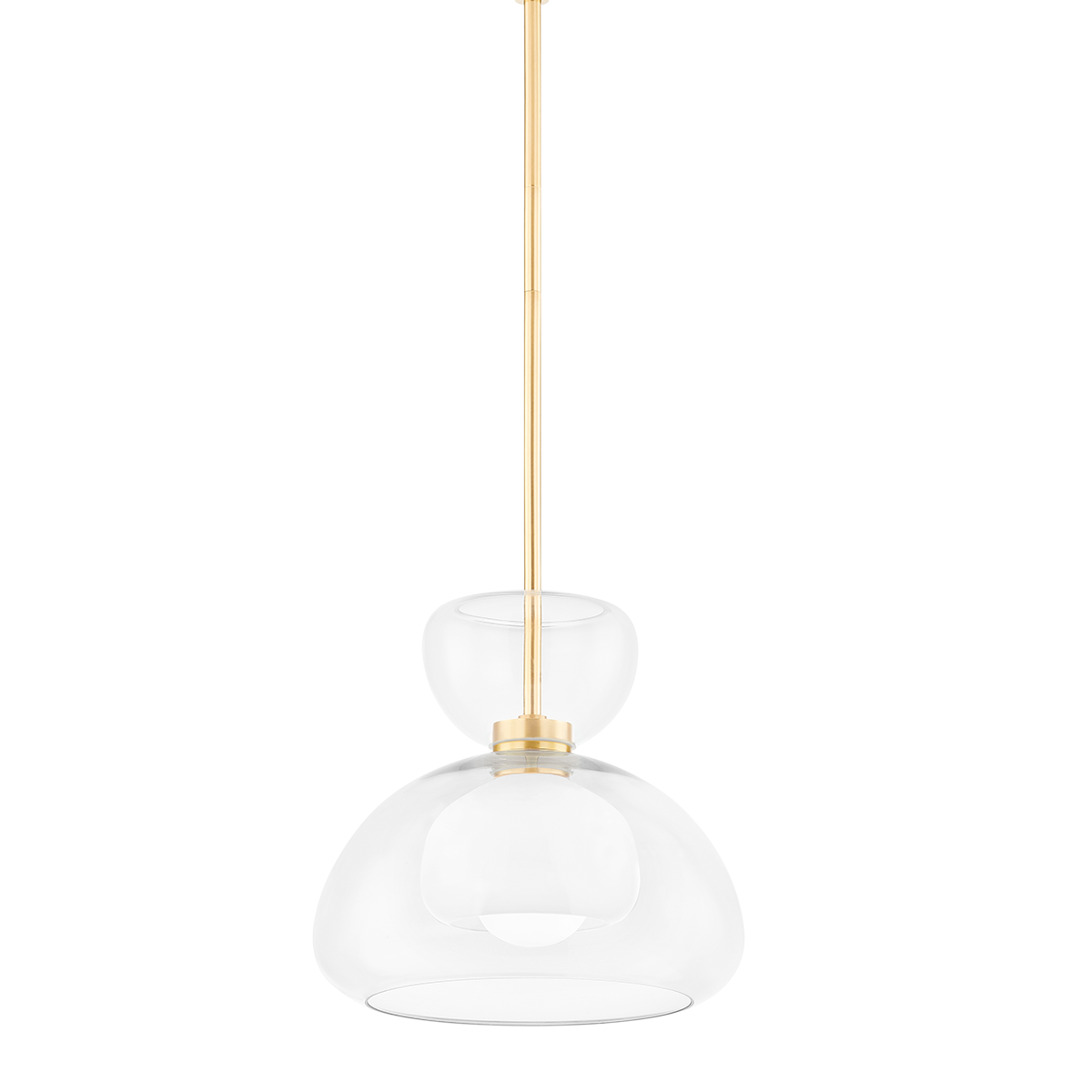 Suspension en acier laiton vieilli 30x28cm Cortney - Mitzi