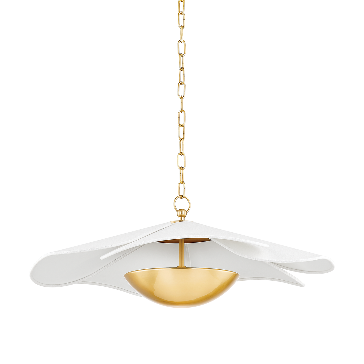 Suspension en acier laiton vieilli 63x25cm Madeline - Mitzi