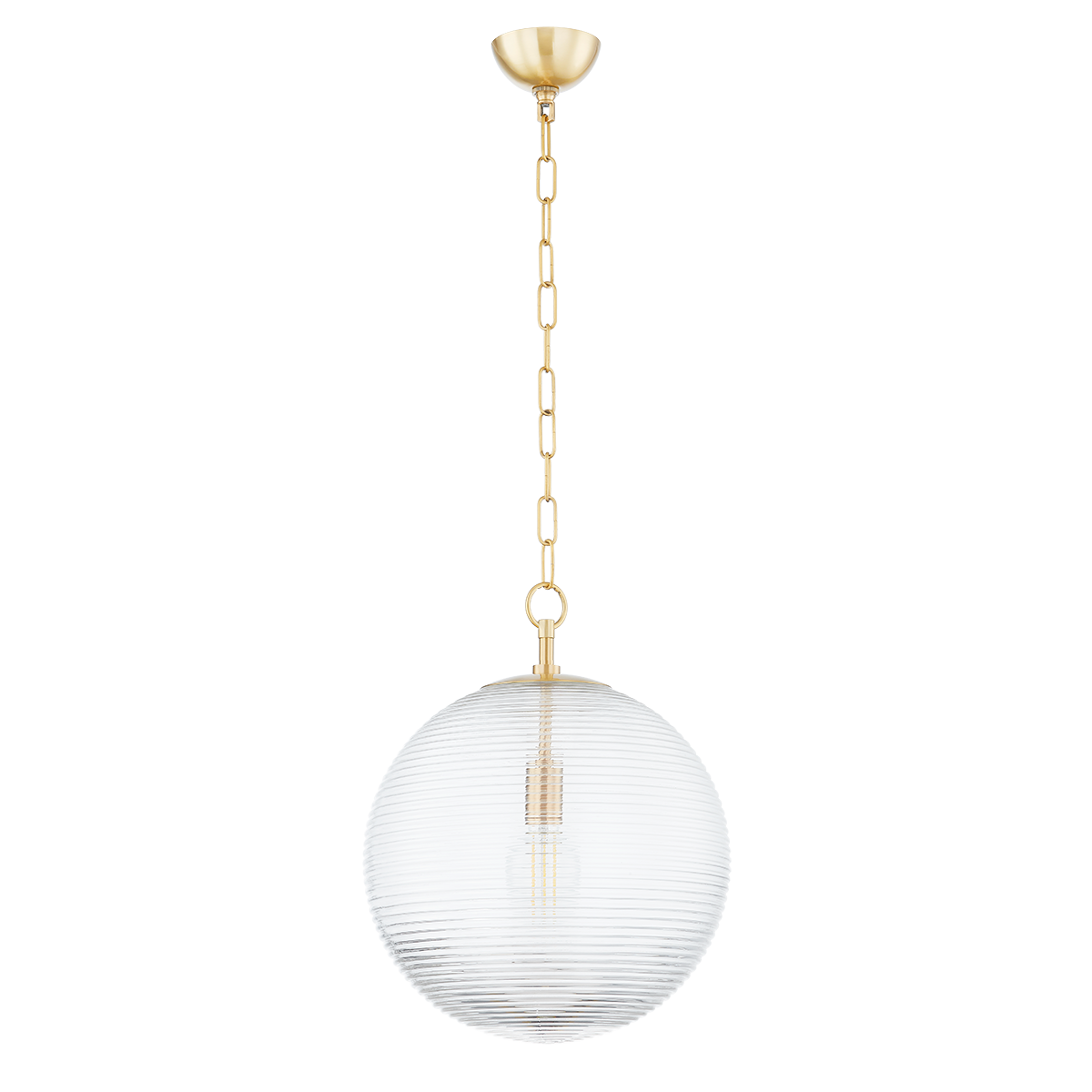 Suspension en acier laiton vieilli 38x48cm Sara - Mitzi