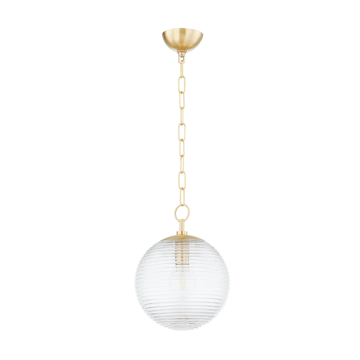 Suspension en acier laiton vieilli 27x36cm Sara - Mitzi