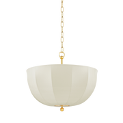 Textile suspension aged brass 51x43cm Meshelle - Mitzi