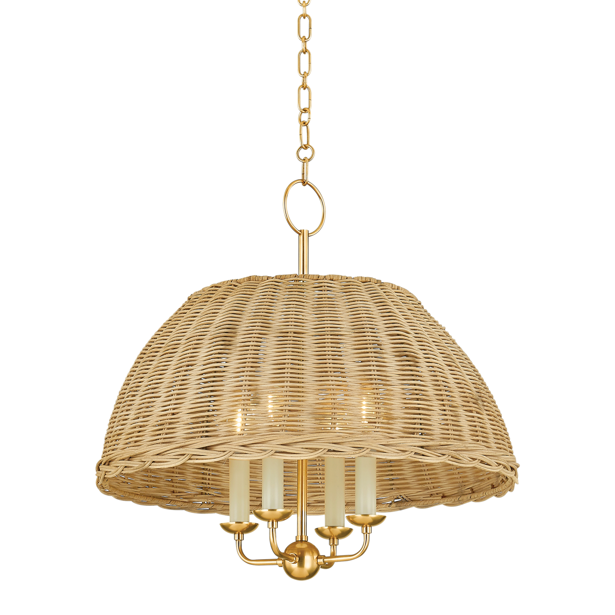 Suspension en acier laiton vieilli 51x50cm Arwen - Mitzi