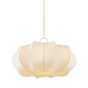 Suspension en textile laiton vieilli 91x54cm Keilah - Mitzi